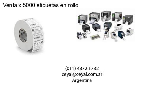 Venta x 5000 etiquetas en rollo