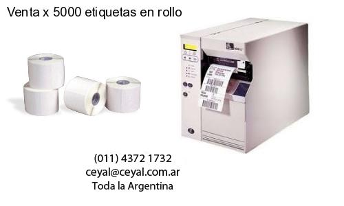 Venta x 5000 etiquetas en rollo