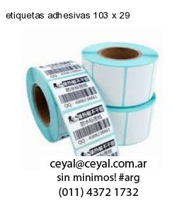 etiquetas adhesivas 103 x 29