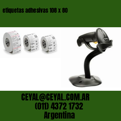 etiquetas adhesivas 108 x 80