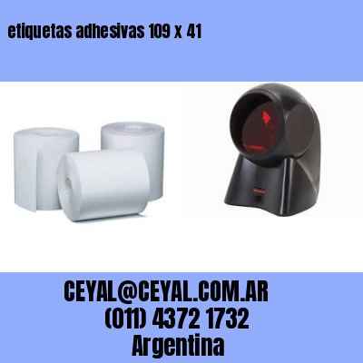 etiquetas adhesivas 109 x 41