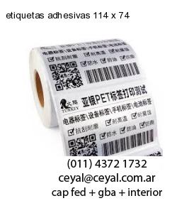 etiquetas adhesivas 114 x 74