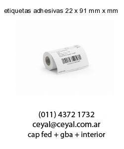 etiquetas adhesivas 22 x 91 mm x mm