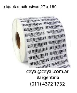 etiquetas adhesivas 27 x 180