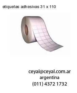 etiquetas adhesivas 31 x 110