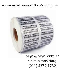 etiquetas adhesivas 38 x 75 mm x mm