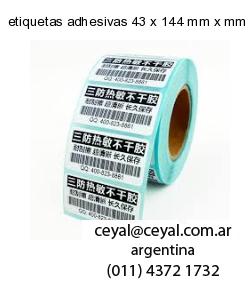 etiquetas adhesivas 43 x 144 mm x mm