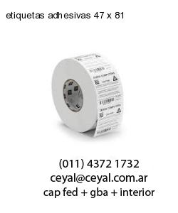 etiquetas adhesivas 47 x 81