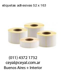 etiquetas adhesivas 52 x 163