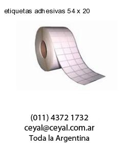 etiquetas adhesivas 54 x 20