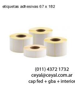 etiquetas adhesivas 67 x 182