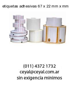 etiquetas adhesivas 67 x 22 mm x mm