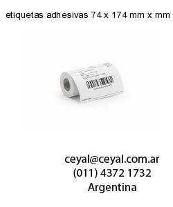 etiquetas adhesivas 74 x 174 mm x mm