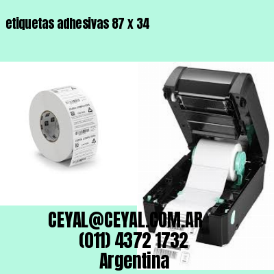 etiquetas adhesivas 87 x 34