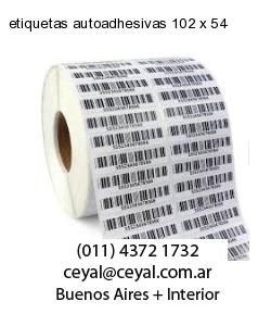 etiquetas autoadhesivas 102 x 54