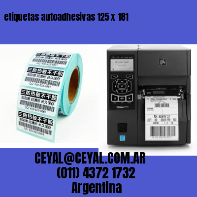 etiquetas autoadhesivas 125 x 181