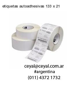 etiquetas autoadhesivas 133 x 21