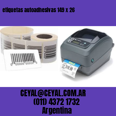 etiquetas autoadhesivas 149 x 26