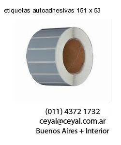 etiquetas autoadhesivas 151 x 53