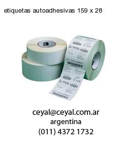 etiquetas autoadhesivas 159 x 28