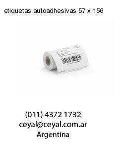 etiquetas autoadhesivas 57 x 156