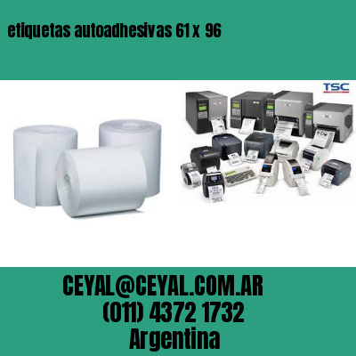 etiquetas autoadhesivas 61 x 96