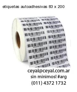 etiquetas autoadhesivas 83 x 200