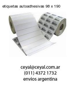 etiquetas autoadhesivas 98 x 190