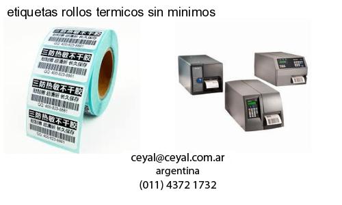 etiquetas rollos termicos sin minimos