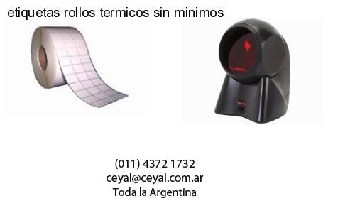 etiquetas rollos termicos sin minimos
