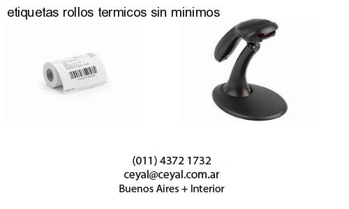 etiquetas rollos termicos sin minimos