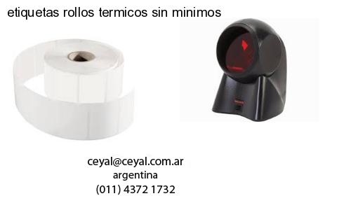 etiquetas rollos termicos sin minimos
