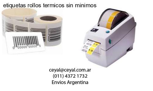 etiquetas rollos termicos sin minimos