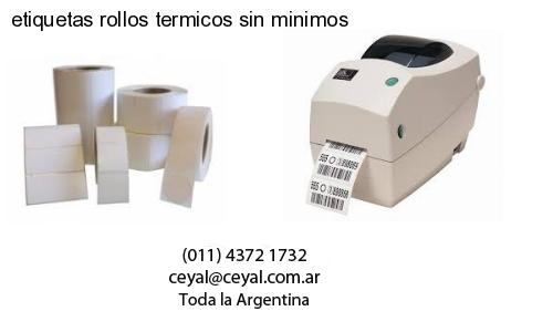 etiquetas rollos termicos sin minimos