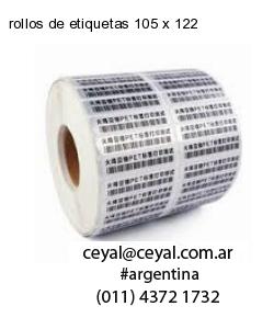 rollos de etiquetas 105 x 122