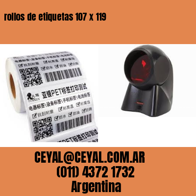 rollos de etiquetas 107 x 119