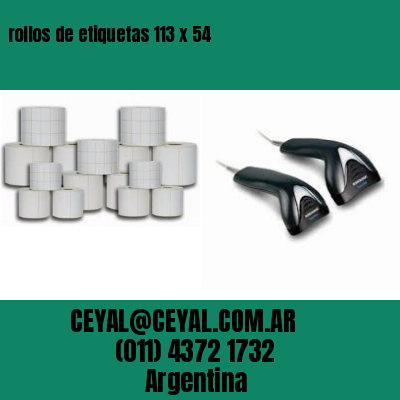 rollos de etiquetas 113 x 54