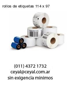 rollos de etiquetas 114 x 97