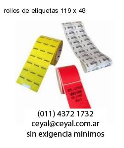 rollos de etiquetas 119 x 48