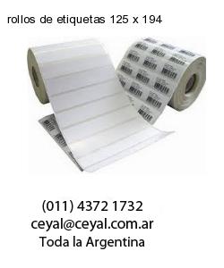 rollos de etiquetas 125 x 194
