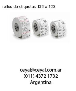rollos de etiquetas 138 x 120