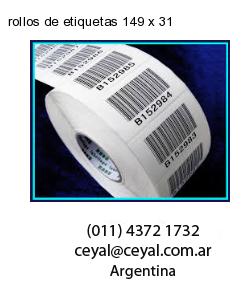 rollos de etiquetas 149 x 31