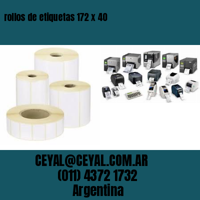 rollos de etiquetas 172 x 40