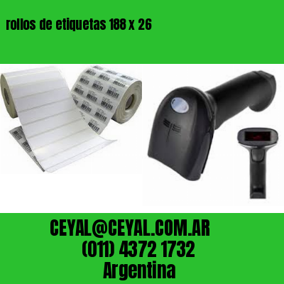 rollos de etiquetas 188 x 26