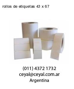 rollos de etiquetas 43 x 67