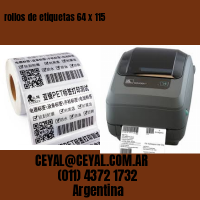 rollos de etiquetas 64 x 115