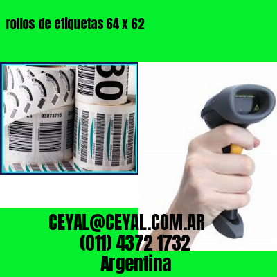 rollos de etiquetas 64 x 62