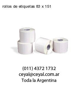 rollos de etiquetas 83 x 151