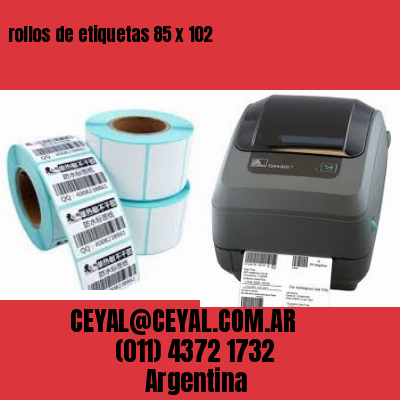 rollos de etiquetas 85 x 102