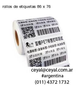 rollos de etiquetas 86 x 76